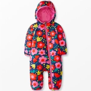 Hanna Andersson Floral Kids One Piece - Blue and Pink